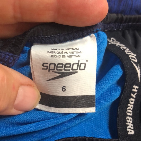 Speedo Women’s One Piece Swimsuit High Cut Sporty Stripe Hydrobra Built in bra - Picture 3 of 8